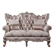 Champagne finish fabric exclusive design sofa by Acme additional picture 4