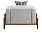 Gray fabric & walnut wood exclusive design sofa by Acme additional picture 11