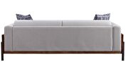 Gray fabric & walnut wood exclusive design sofa by Acme additional picture 5