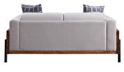 Gray fabric & walnut wood exclusive design sofa by Acme additional picture 8