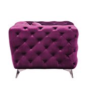 Purple fabric sofa additional photo 2 of 4