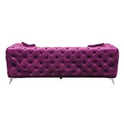 Purple fabric sofa additional photo 5 of 4