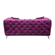 Purple fabric loveseat in glam style by Acme additional picture 2