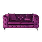 Purple fabric loveseat in glam style by Acme additional picture 3