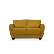 Mustard leather loveseat by Acme additional picture 2