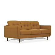Camel full leather sofa made in Italy additional photo 3 of 5
