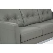 Pesto green full leather sofa made in Italy additional photo 4 of 5