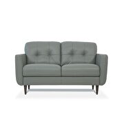 Pesto green leather loveseat by Acme additional picture 2