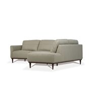 Airy green full leather sectional sofa additional photo 5 of 6