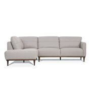 Pearl gray full leather sectional sofa additional photo 4 of 5