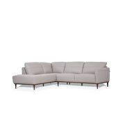 Pearl gray full leather sectional sofa by Acme additional picture 5