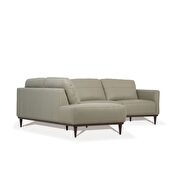 Airy green full leather sectional sofa additional photo 4 of 6