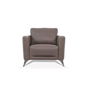 Taupe leather chair additional photo 2 of 2