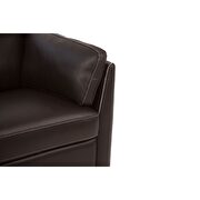 Chocolate full leather contemporary sofa additional photo 5 of 5