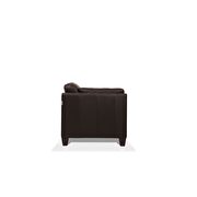 Chocolate leather loveseat by Acme additional picture 3