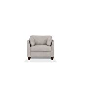 Dusty white leather chair by Acme additional picture 2