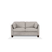 Dusty white leather loveseat by Acme additional picture 2