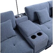 Dusty blue fabric sectional sofa by Acme additional picture 6