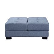 Dusty blue fabric sectional ottoman by Acme additional picture 2