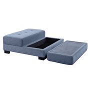 Dusty blue fabric sectional ottoman by Acme additional picture 4