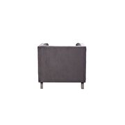 Gray velvet chair by Acme additional picture 2