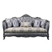 Fabric & platinum sofa in traditional style additional photo 3 of 4