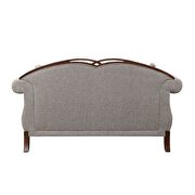 Fabric & cherry loveseat by Acme additional picture 4