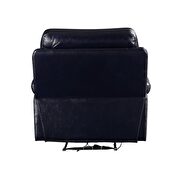 Navy leather-gel match chair (motion) by Acme additional picture 4