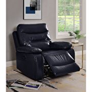 Navy leather-gel match chair (motion) by Acme additional picture 6