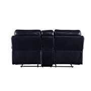 Navy leather-gel match loveseat (motion) by Acme additional picture 4