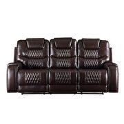 Brown pu sofa (motion) by Acme additional picture 3