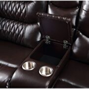 Brown pu sofa (motion) by Acme additional picture 8