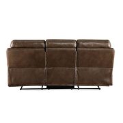 Brown leather-gel match sofa (motion) by Acme additional picture 5