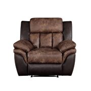 Toffee & espresso polished microfiber motion chair by Acme additional picture 2