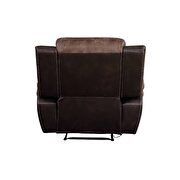 Toffee & espresso polished microfiber motion chair by Acme additional picture 4