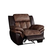 Toffee & espresso polished microfiber motion chair by Acme additional picture 5