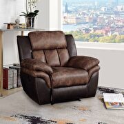 Toffee & espresso polished microfiber motion chair by Acme additional picture 6