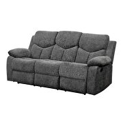 Gray chenille motion sofa additional photo 2 of 7