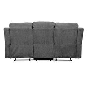 Gray chenille motion sofa additional photo 5 of 7