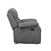 Gray chenille fabric motion chair by Acme additional picture 3