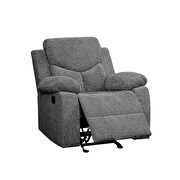 Gray chenille fabric motion chair by Acme additional picture 5