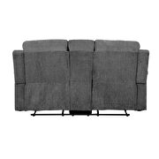 Gray chenille fabric motion loveseat by Acme additional picture 4