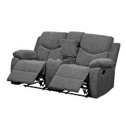 Gray chenille fabric motion loveseat by Acme additional picture 5