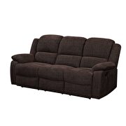 Brown chenille motion sofa by Acme additional picture 2