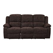 Brown chenille motion sofa additional photo 3 of 7