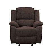 Brown chenille motion chair by Acme additional picture 2