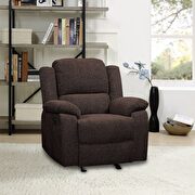 Brown chenille motion chair by Acme additional picture 6