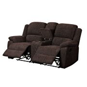 Brown chenille motion loveseat by Acme additional picture 4