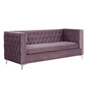 Purple velvet sectional sofa additional photo 4 of 10