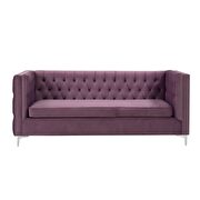 Purple velvet sectional sofa additional photo 5 of 10
